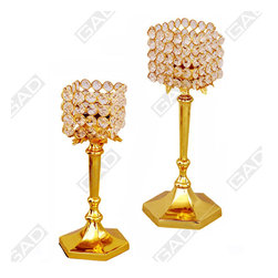 HEXADIC CRYSTAL CUPS CANDLE STANDS - Candles & Candle Holders