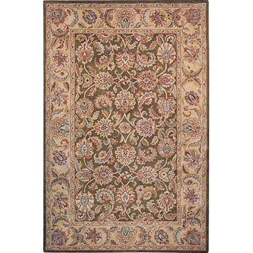 Safavieh Classic Collection CL758 Rug, Olive/Camel, 7'6"x9'6"