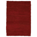 Chandra Rugs - Strata Handwoven Contemporary Rug, Deep Red, Rectangular 5'x7'6 - The Strata collection offers a variety of hand-woven contemporary rugs. All rugs in the Strata collection are hand crafted from high quality New Zealand Wool. Imported from India.