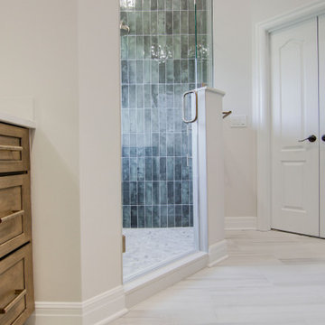 Primary Bathroom Remodel with Tub Removal & Shower Relocation