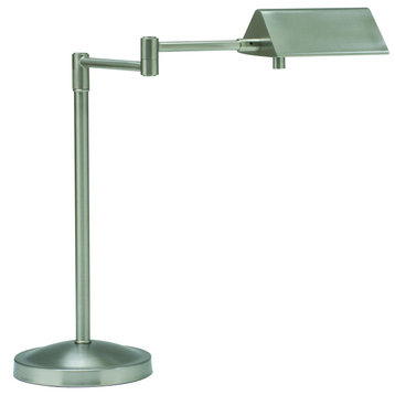 Pinnacle Halogen Swing Arm Desk Lamp, Satin Nickel