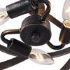 LNC 3-lights Brushed Black LED and Semi-flush Mount Ceiling light