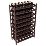 Wine Racks America - 54-Bottle Stackable Wine Rack, Premium Redwood, Walnut Stain/Satin Finish - Three times the capacity at a fraction of the price for the18 Bottle Stackable. Wooden dowels enable easy expansion for the most novice of DIY hobbyists. Stack them as high as you like or use them on a counter. Just because we bundle them doesn't mean you have to as well!
