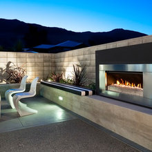 linear fireplace