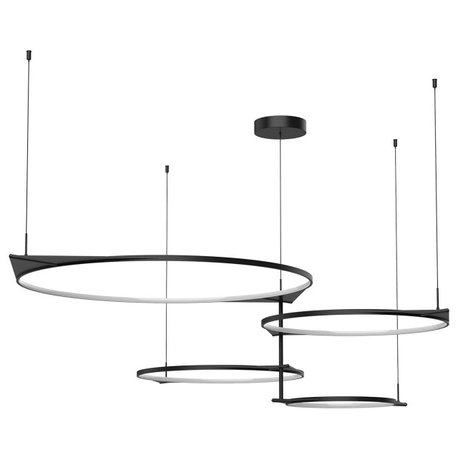 Serif Multi Pendant, Black, 74.375"Lx36.375"Wx16.75"H