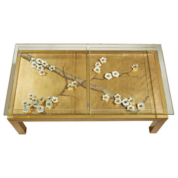 Tommy Mitchell Plum Blossom Coffee Table Gilded