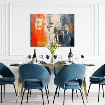 Abstract Art: Chromatic Crossroads Painting Digital Artwork Loose Art Print