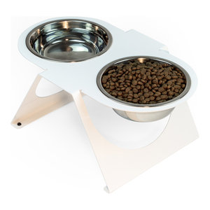Capsule I Medium Pet Feeder Contemporary Pet Bowls And Feeding