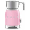 Smeg 50's Retro Style Aesthetic Milk Frother, Pink