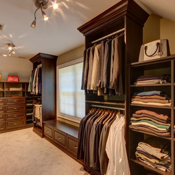 Custom Dark Brown Walk-In Closet