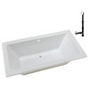 Streamline 66 in. x 34 in. Acrylic Drop-In Bathtub, Glossy White