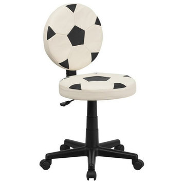 Flash Furniture Soccer Task Chair, Black, White, BT-6177-SOC-GG