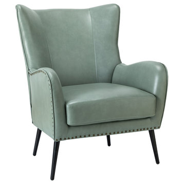 39" Comfy Living Room Armchair With Special Arms, Sage