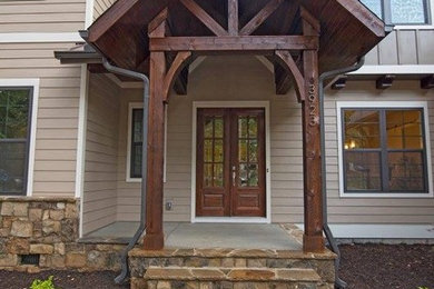 Inspiration for a craftsman entryway remodel in Other