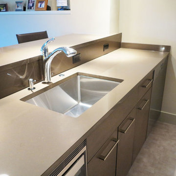 Caesarstone Quartz Basement Kitchen Countertop | GraniteMarbleWa.com
