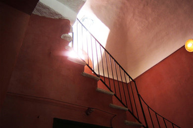 Exempel på en rustik trappa
