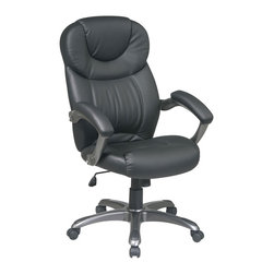 Black Executive Eco Leather Office Chair - Office Chairs