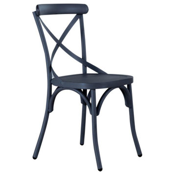 X Back Side Chair- Navy