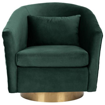 Baylee Quilted Swivel Tub Chair Emerald