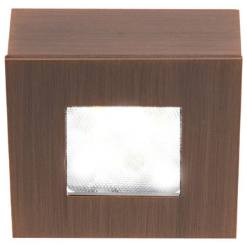 WAC Lighting LED Button Light, Copper Bronze, Square, 2700k Warm White