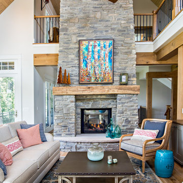 View of the Fireplace on Big Crooked Lake