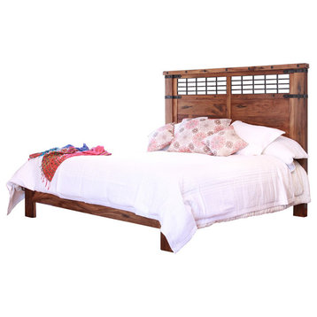 Granville Solid Parota Wood Bed Frame