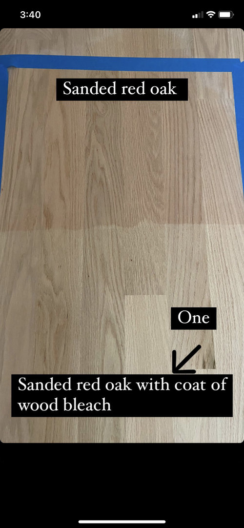 Bleaching red oak hardwood floors
