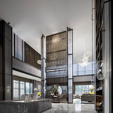 Stainless Steel Room Divider, Living Room Divider, Titanium Gold Brushed Screen