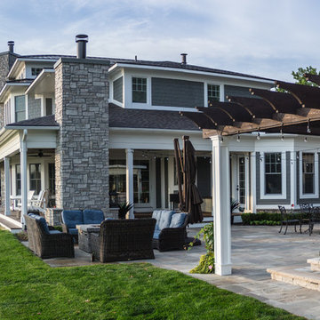 Outdoor Entertainment Patio, Spa, and Fire Pit