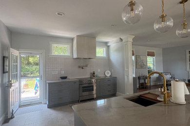 Beach style kitchen photo in Providence