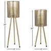 Industrial Gold Metal Candle Lantern 46257