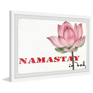 "Namastay in Bed V" Framed Painting Print, 36"x24"