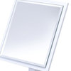 White Rectangle Makeup Shaving Tabletop Mirror