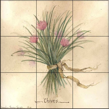 Tile Mural, Chives by Carolyn Shores Wright