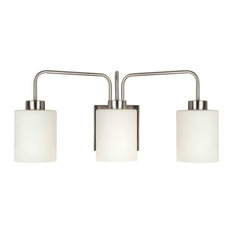 Signature 3 Light Bathroom Vanity Light in Brushed Nickel