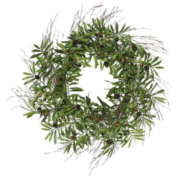 24" Green Olive Leaf Wreath