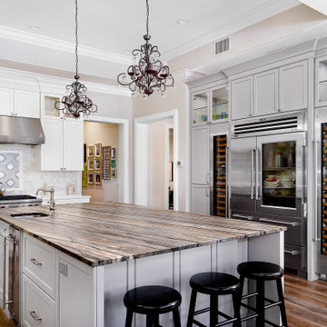 White and Gray Transitional Kitchen