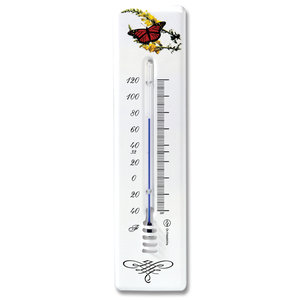 French Enamel Style Analog Wall Thermometer 8 Inch White Fahrenheit Scale for sale online 