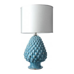 Marine Blue Magnolia Lamp - Table Lamps