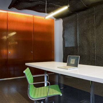 Ground floor studio separates living areas from home office.