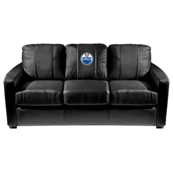 Edmonton Oilers NHL Silver Sofa
