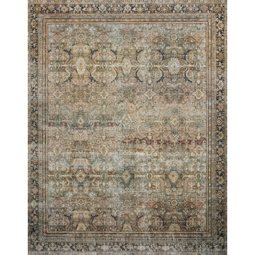Olive Charcoal Layla Printed Area Rug by Loloi II, 7'-6"x9'-6"
