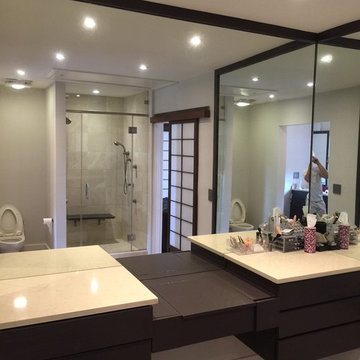 Japanese style bathroom/ Custom Make-up station/vanity