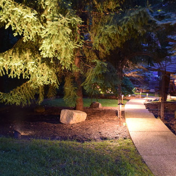 Chagrin Valley OH Log Home, Deck and Hot Tub LED lighting
