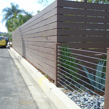 Endwood Vinyl Semi-Privacy Fence & Stainless Steel Cable Railing