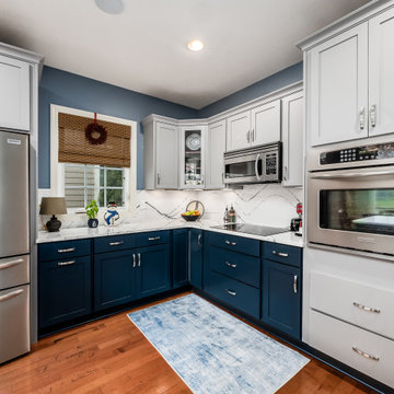 Two-Tone Transitional Kitchen Remodel Done with Cabinet Refacing