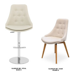Glamour SBC Barstool with Matching Glamour SBC Chair - Bar Stools and Kitchen Stools