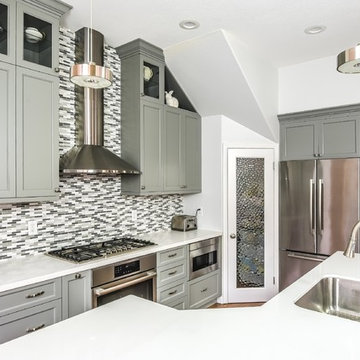 Mountain View Contemporary Gray & White Kitchen Remodel