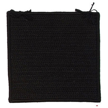 Simply Home Solid, Black Chair Pad