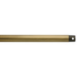 Kichler - Fan Down Rod, 12", Natural Brass - 12in. Fan Down rod in Natural Brass. 1in. O.D. x 12in. Threaded